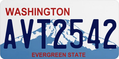 WA license plate AVT2542