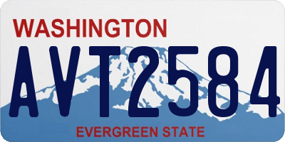 WA license plate AVT2584
