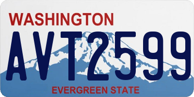 WA license plate AVT2599