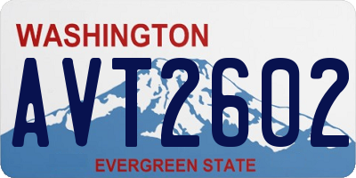 WA license plate AVT2602