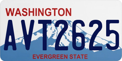 WA license plate AVT2625