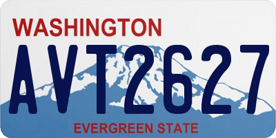 WA license plate AVT2627