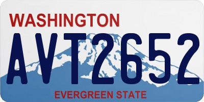 WA license plate AVT2652