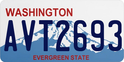 WA license plate AVT2693
