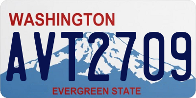 WA license plate AVT2709