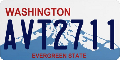 WA license plate AVT2711
