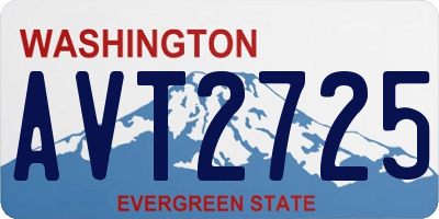 WA license plate AVT2725