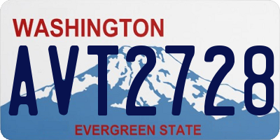 WA license plate AVT2728