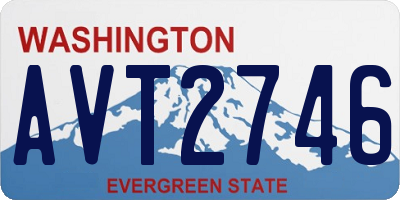 WA license plate AVT2746