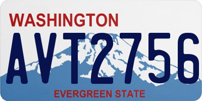 WA license plate AVT2756