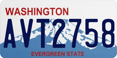 WA license plate AVT2758