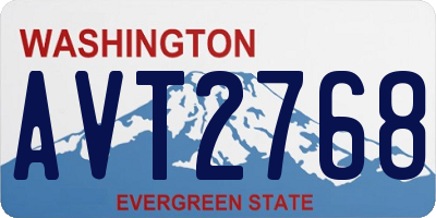 WA license plate AVT2768