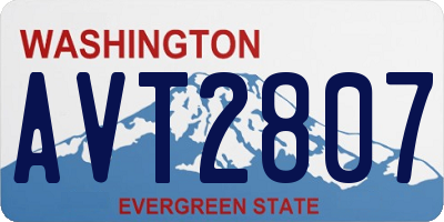 WA license plate AVT2807