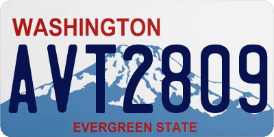 WA license plate AVT2809