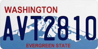 WA license plate AVT2810