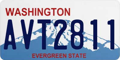 WA license plate AVT2811