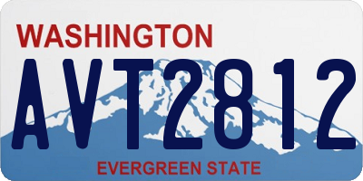 WA license plate AVT2812