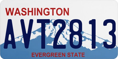 WA license plate AVT2813