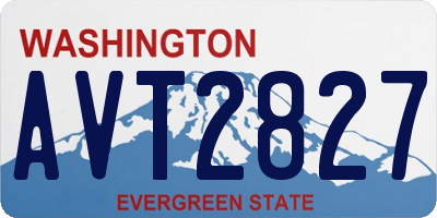 WA license plate AVT2827