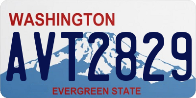 WA license plate AVT2829
