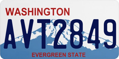 WA license plate AVT2849
