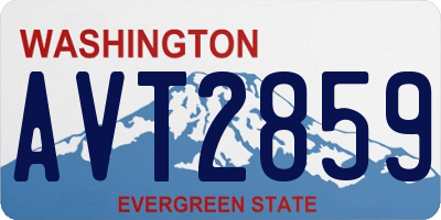 WA license plate AVT2859