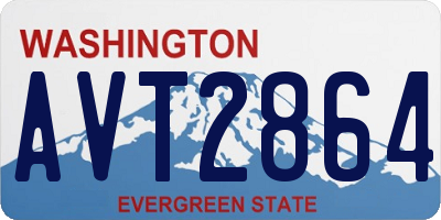 WA license plate AVT2864