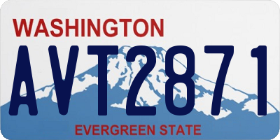 WA license plate AVT2871