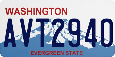 WA license plate AVT2940