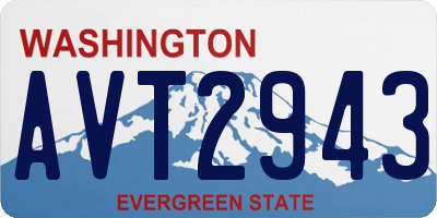WA license plate AVT2943