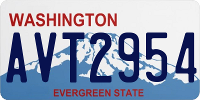 WA license plate AVT2954