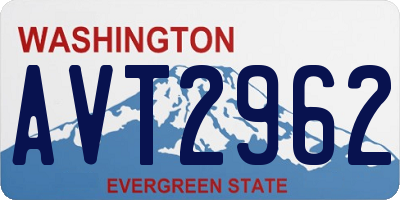 WA license plate AVT2962