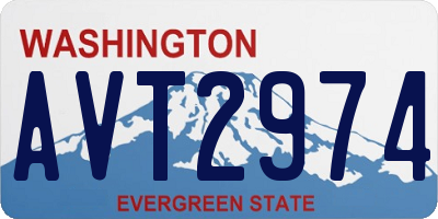 WA license plate AVT2974
