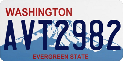 WA license plate AVT2982