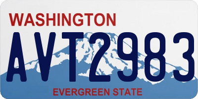 WA license plate AVT2983