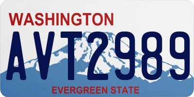 WA license plate AVT2989