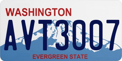 WA license plate AVT3007
