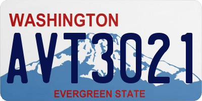 WA license plate AVT3021