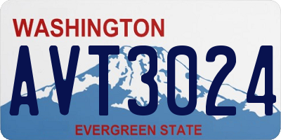 WA license plate AVT3024