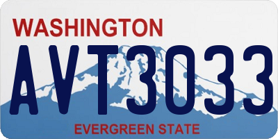 WA license plate AVT3033