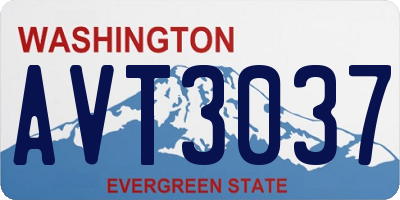 WA license plate AVT3037