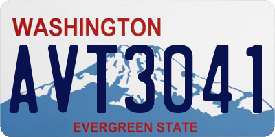 WA license plate AVT3041