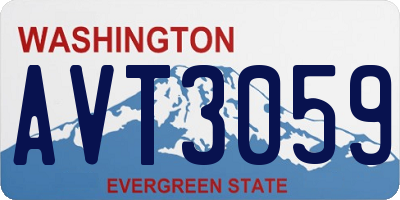 WA license plate AVT3059