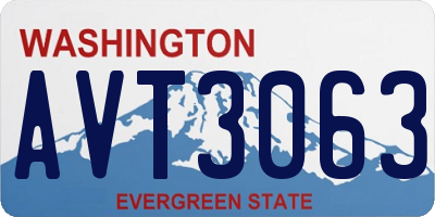 WA license plate AVT3063