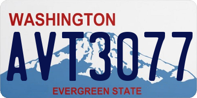 WA license plate AVT3077