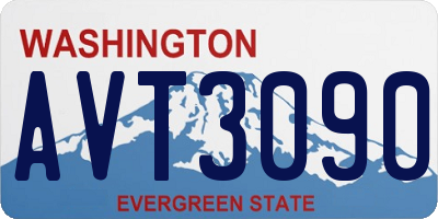 WA license plate AVT3090