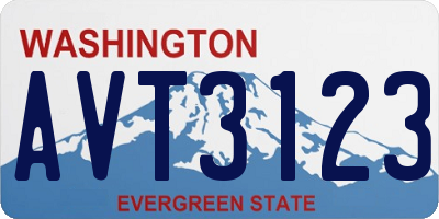 WA license plate AVT3123