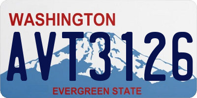 WA license plate AVT3126