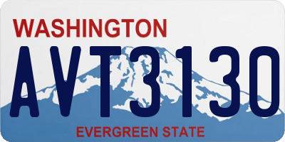 WA license plate AVT3130