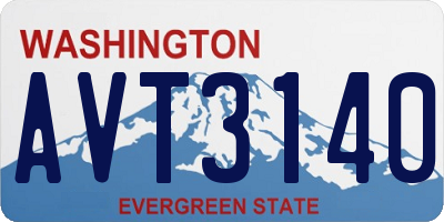 WA license plate AVT3140